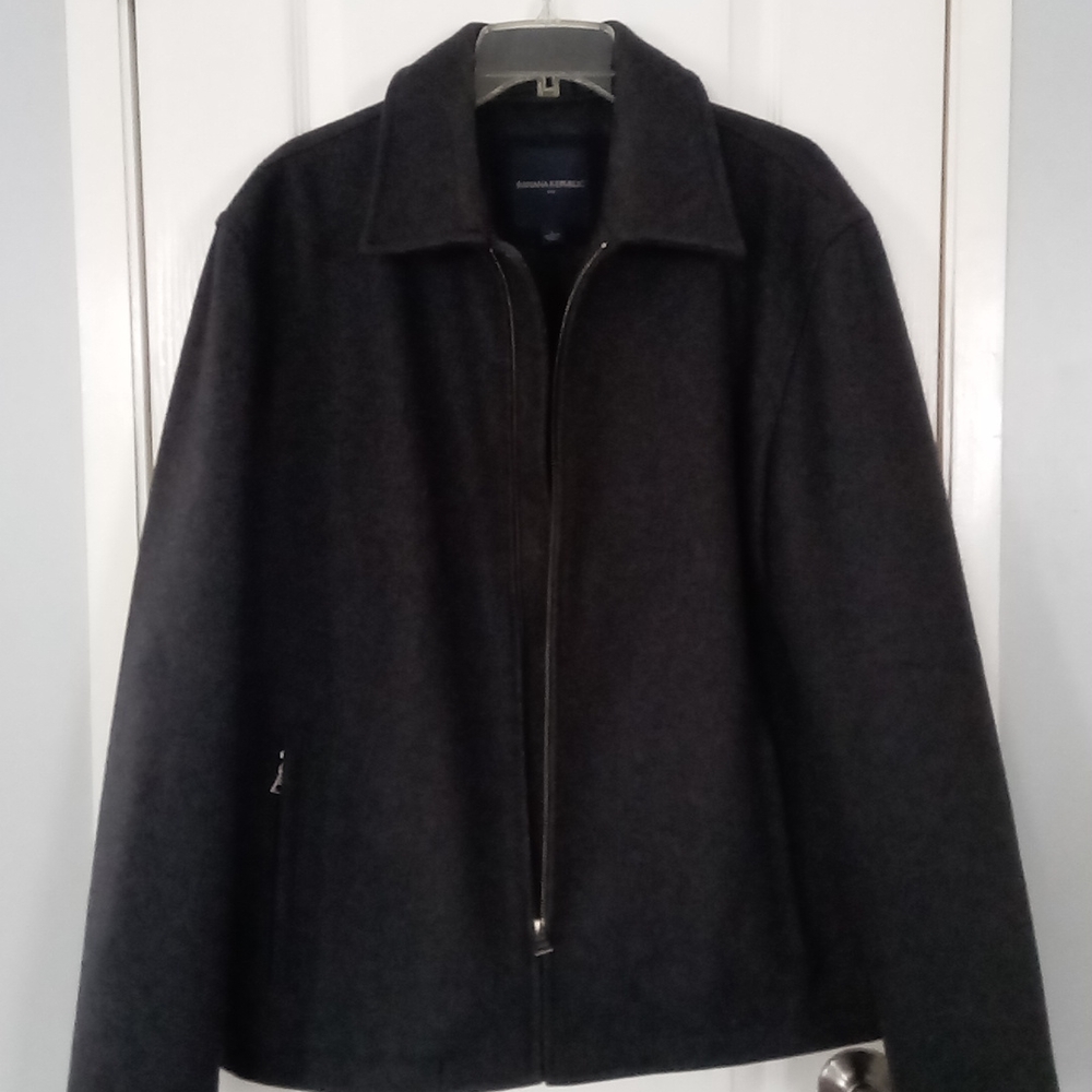Banana Republic Men's Wool Zip Coat sz Lg